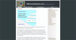 Desktop Screenshot of dbnormalization.com