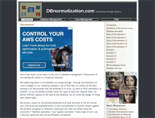 Tablet Screenshot of dbnormalization.com